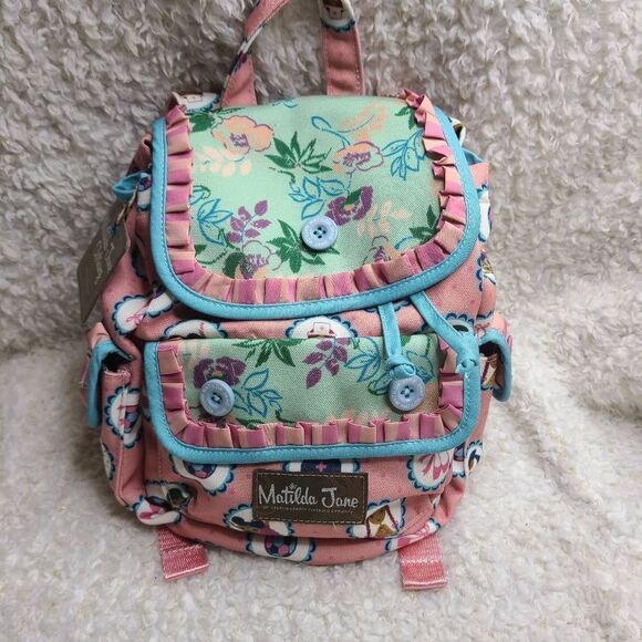 Matilda Jane Little Learners Mini Floral Backpack NWT - Picture 1 of 6